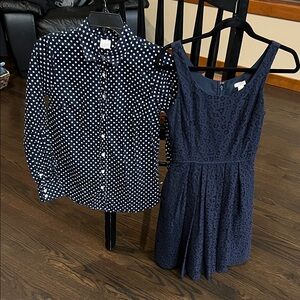 SET OF TWO- J Crew Bundle - dress 00 and blouse XS